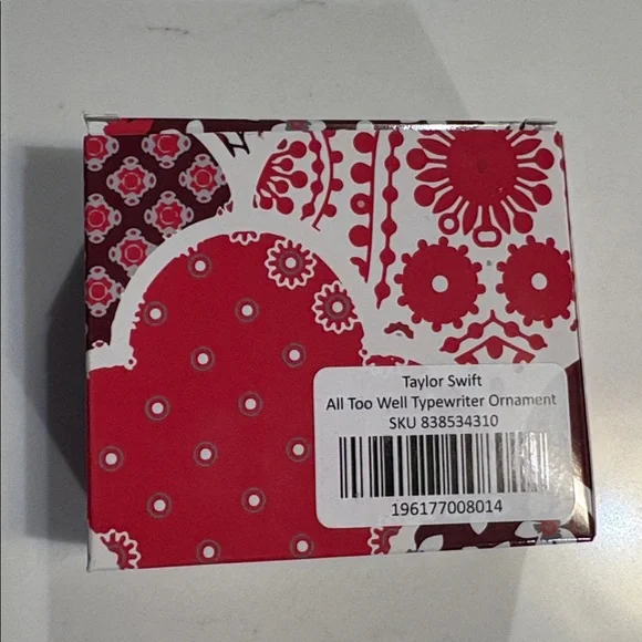 NIB Taylor Swift All Too Well Typewriter Ornament Red Taylor’s Version - Picture 2 of 3